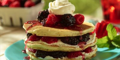 Lemon Poppy Seed Pancakes With Fresh Berries image