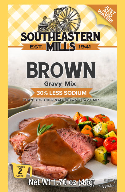 Reduced Sodium Brown Gravy packaging